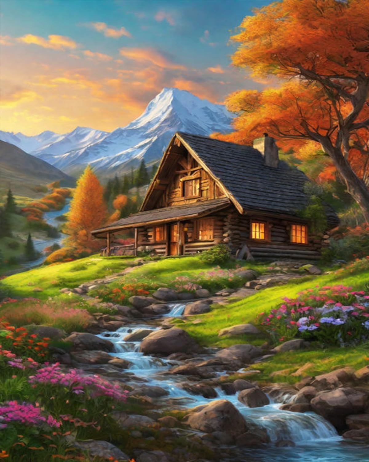 Paint by Number for Adults Acrylic Landscape Paint by