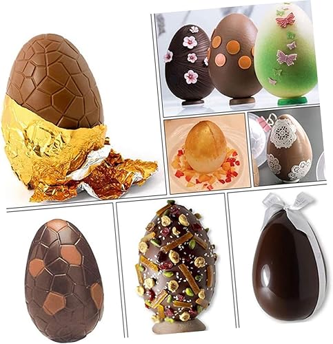 Miniatura 8 de DECHOUS Molde de huevo de Pascua antiadherente para hornear huevos de dinosaurio huevo de chocolate, moldes de huevo en forma de huevo para hornear