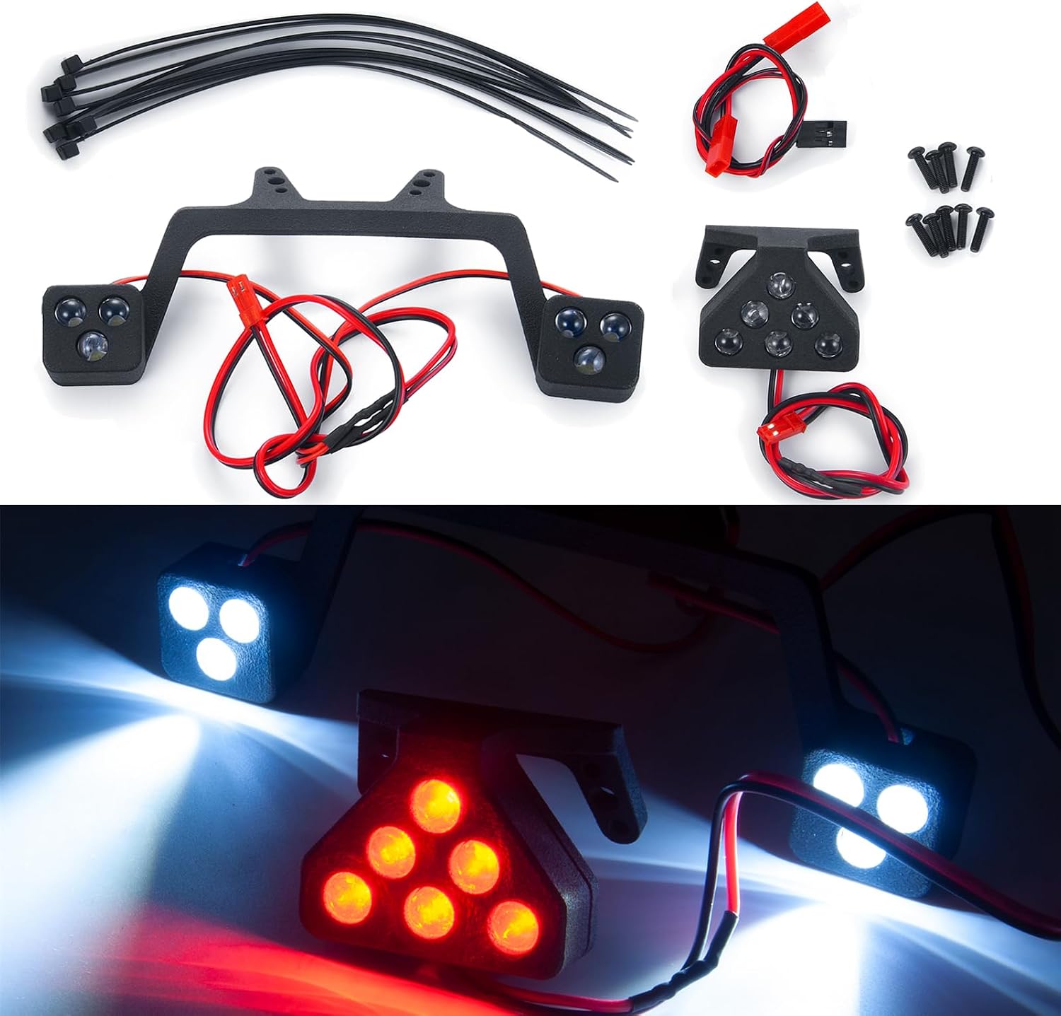MORLORDY RC Front And Rear LED Light Kits Headlight Taillight for 1/5 Kraton 4WD 8S BLX ARA110002 Truck Upgrades