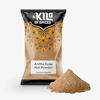 A Kilo Of Spices | Aritha Soap Nut Powder 1 Kg | Reetha Powder for Instant Ayurvedic Shampoo Preparation at Home | Natural Substitute of Shampoo Premium Quality