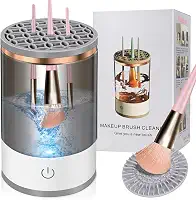 Máquina de limpeza de pincéis de maquiagem elétrica, lavadora de pincéis de maquiagem USB, redemoinho de escova cosmética automática, ferramenta de limpeza de pincel, limpeza e secagem eficiente para