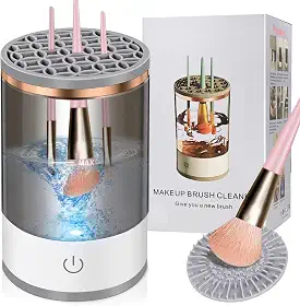 Máquina de limpeza de pincéis de maquiagem elétrica, lavadora de pincéis de maquiagem USB, redemoinho de escova cosmética automática, ferramenta de limpeza de pincel, limpeza e secagem eficiente para
