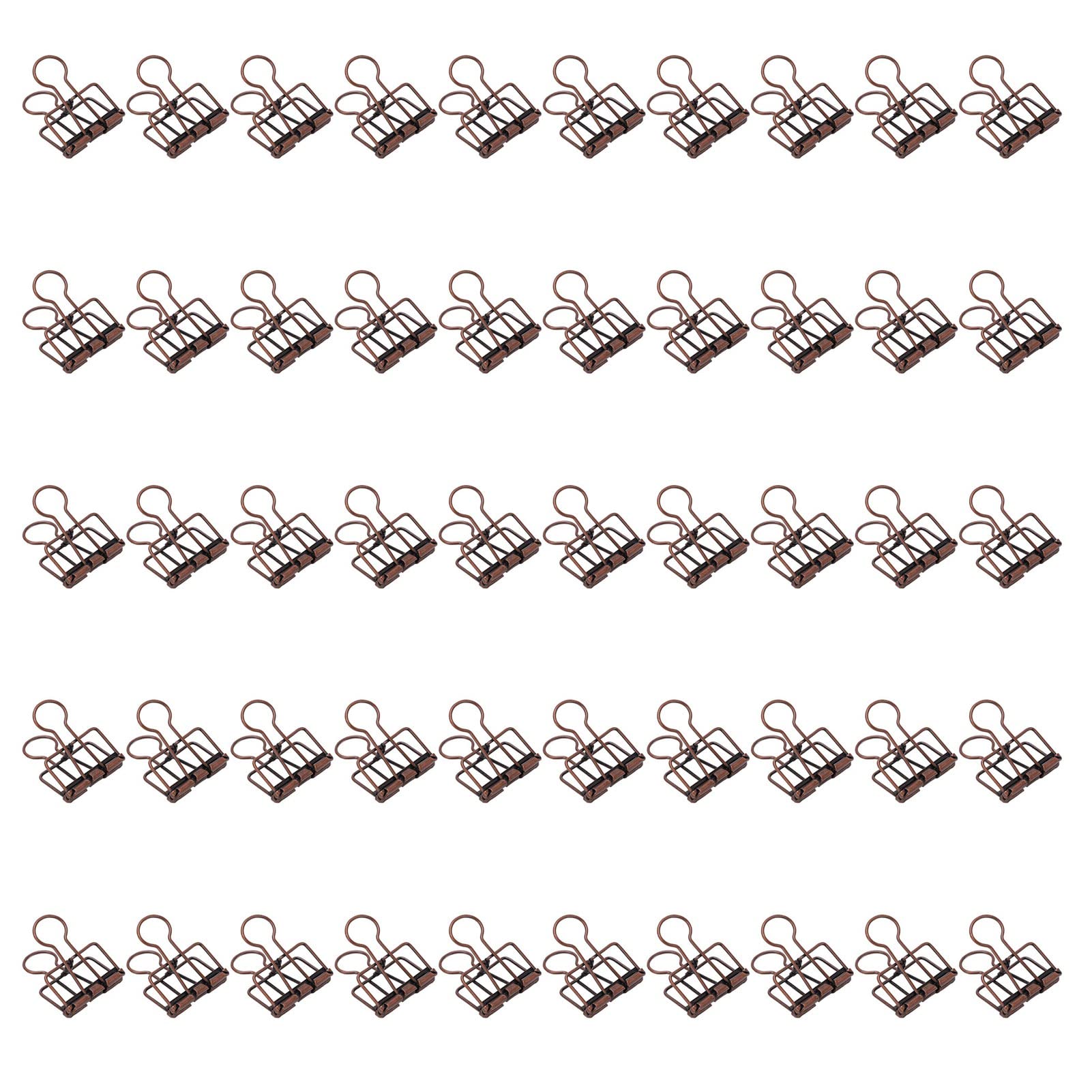 TOPINCN 32 Mm, 50 Clips de Metal para Encuadernación, Clips de Cola Hueca de Metal, Pequeños Clips de Encuadernación para Oficina, Escuela, Uso Doméstico, para Oficina, Escuela, Uso (Color Cobre)