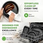 NutriChef Ensemble de Ustensiles de Cuisine, 10 Pièces Pans en Acier au Carbone Antiadhésifs – Sans PFOA/PFOS, Facile à Nettoyer, Résistant au Four et au Lave-Vaisselle, Comprend Plaques de Cuisson, Muffins, Pans à Pain et Gâteaux et Plus