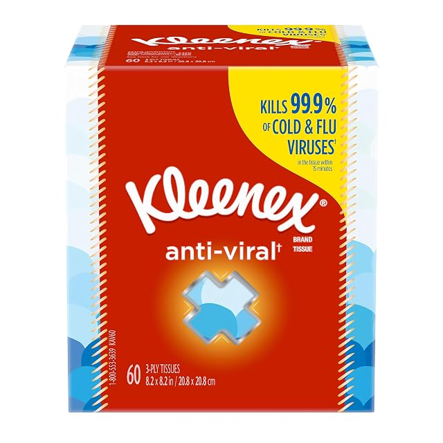Kleenex Anti-Viral Facial Tissue 68-Count Box of 27 White