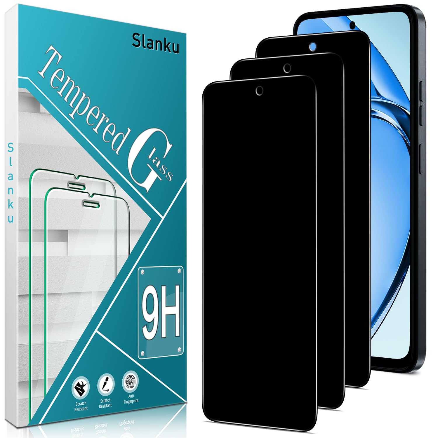 Slanku (3 Pack Privacy Screen Protector for Motorola Moto G Power 5G 2025 Tempered Glass, Anti Spy, Private Protection