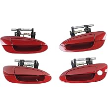 Advance Ignition Front and Rear Outside Door Handle Compatible with 02-06 Nissan Altima A20 Code Red Set 4PCS 2002 2003 2004 2005 2006
