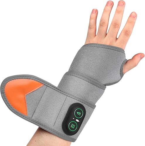 Miniatura 9 de Almohadilla térmica de muñeca de luz roja para aliviar la artritis y el túnel carpiano, muñequera recargable con masaje, muñequera térmica para