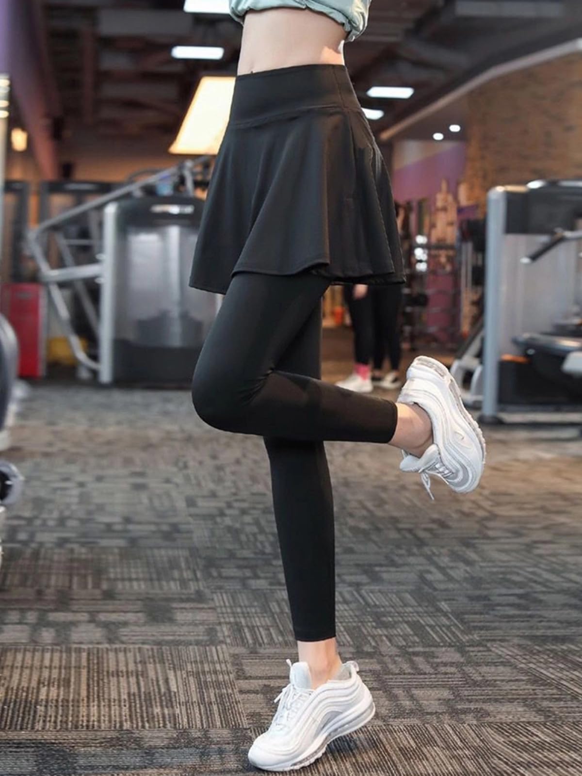 Damska spódnica tenisowa damska sportowa spódnica midi, na co dzień, z wysokim stanem, odpowiednia do fitnessu, biegania i jazdy na rowerze