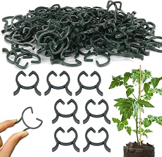 200PCS Plant Fixture Clip, Reusable Flower Stems Vine Support Clips Horticultural Plant Fixing Vining Stalk Staking Trellis Stake for Garden Accessories (25mm)
