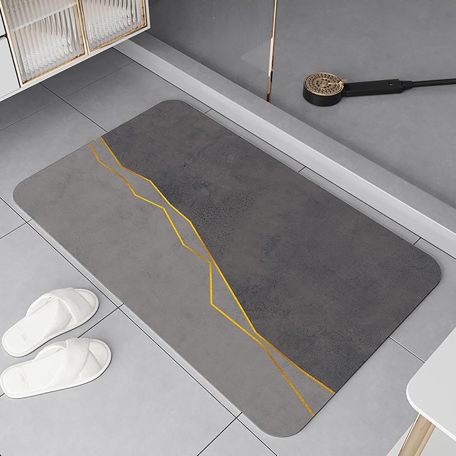 Tappeti Antiscivolo 80x120cm, Asciugatura Rapida Tappetino, Lavabile Morbido in Microfibra, Lavabile in Lavatrice Tappetino da Bagno, per Porta Doccia, Cucina, Sala d'Ingresso, Cameretta