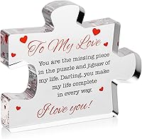 Vista 1 de Regalos Te Amo para Ella, Él - Pisapapeles Rompecabezas de Bloque Acrílico Para Mi Amor 4.1 x 3.5 pulgadas - Regalos Te Amo para Hombres, Mujeres