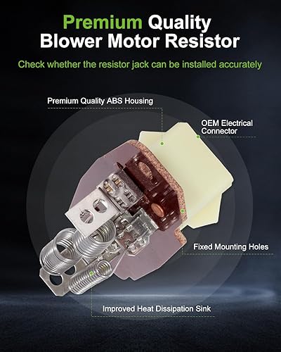 Miniatura 852 de SCITOO Resistencia de motor de ventilador HVAC para 2008-2013 para Chrysler 300/2008-2016 para Town & Country/2008-2010 para Dodge Charger/2008-2018