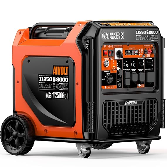 AIVOLT 11250 Wattages Super Quiet Gas Propane Powered Outdoor Generator
