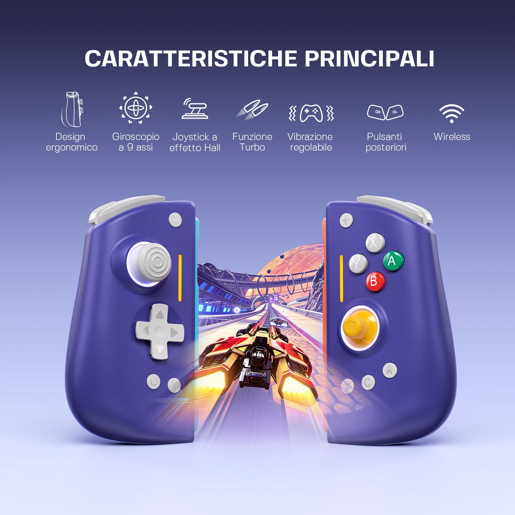 NYXI Hyperion 3 Controller per Switch 2 – Primo Controller Wireless di Terze Parti per Switch 2, Hall joystick, Pulsanti Meccanici, Pulsante C, 9 Assi Giroscopio, Pulsanti Posteriori, Ergonomico