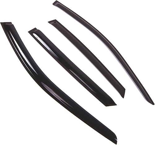 Tuningpros WD2-692 - Juego de 4 viseras para ventana (montaje exterior), deflector de protección contra la lluvia, compatible con Honda Accord