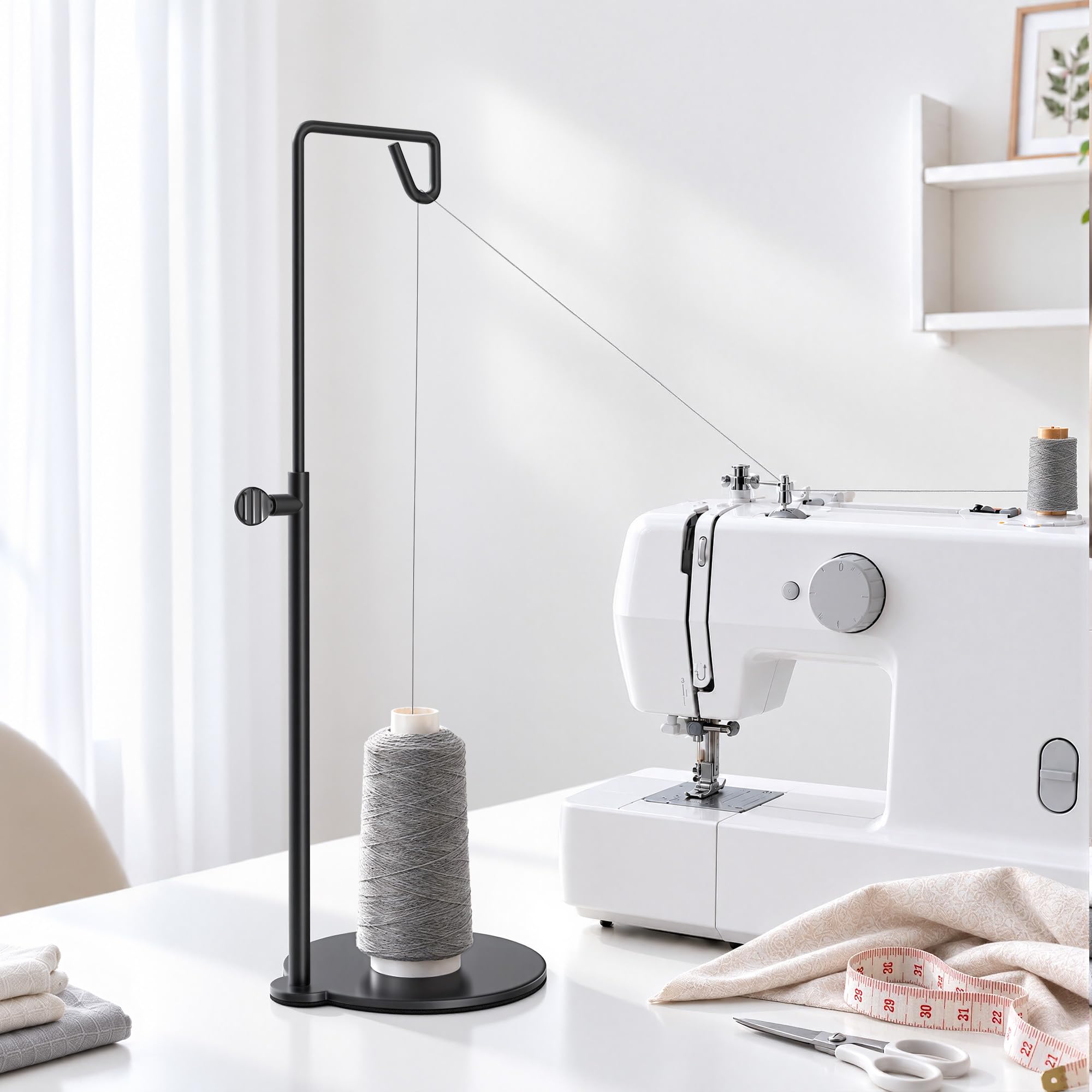 Thread Spool Holder for Sewing Machines - Adjustable & Stable -5