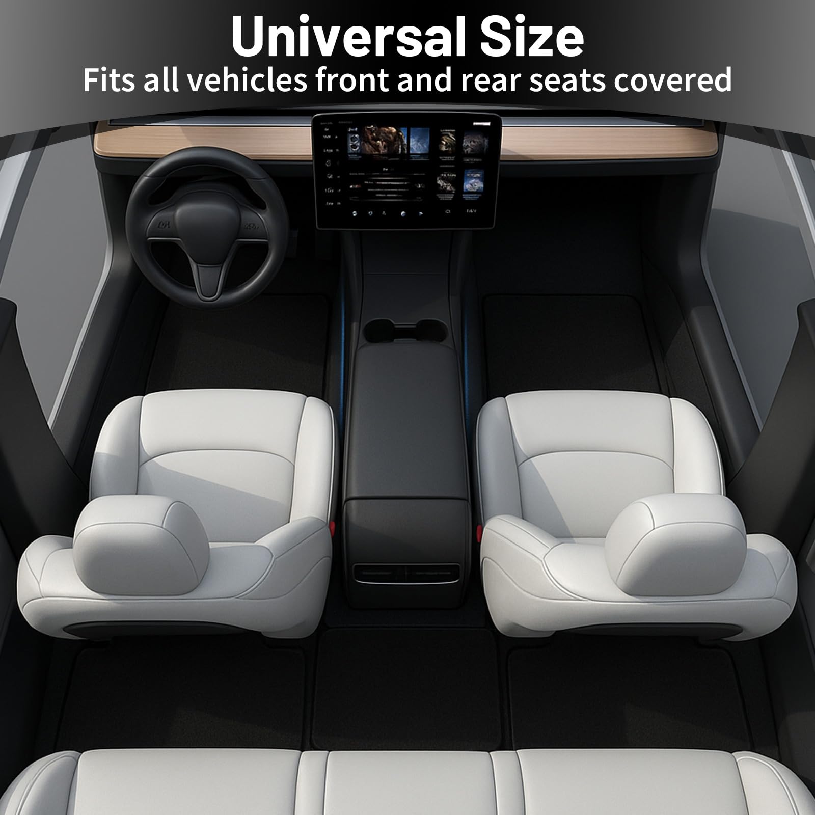 WILLBOND 10 Pcs Self-Adhesive Disposable Car Floor Mats 15 7x19 6 Black Felt with Adhesive Backing 1mm Thick — view 6