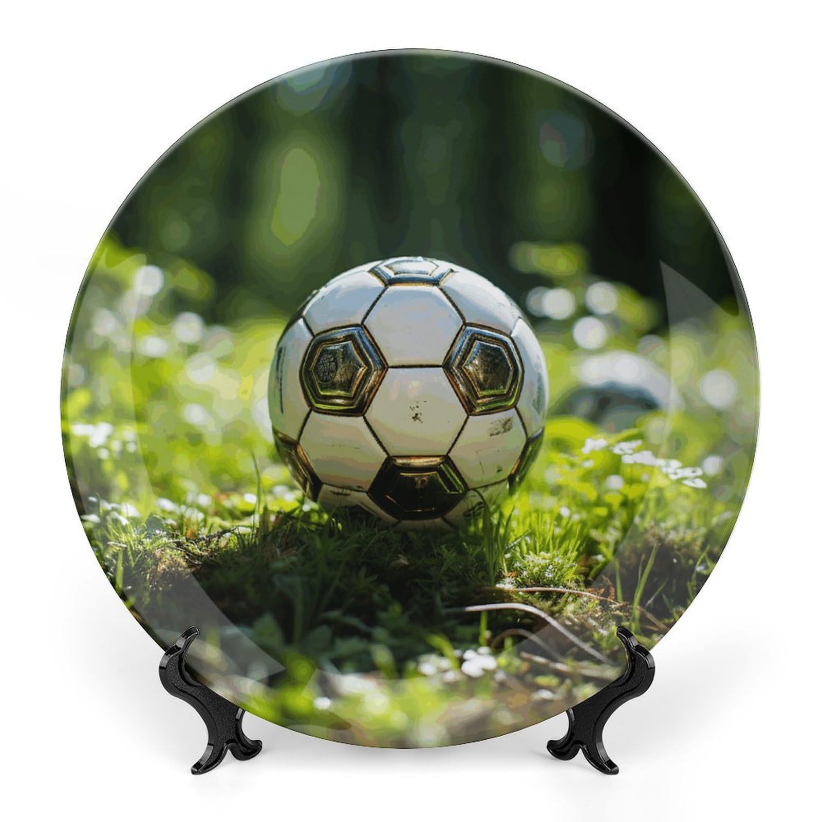 Assiette football en céramique et son support, le cadeau idéal pour fans