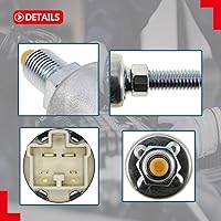 Vista 6 de Interruptor de luz de freno de lámpara de parada compatible con Toyota Lexus Pontiac Chevy Geo Prizm Vibe 4Runner Avalon Camry Corolla Highlander