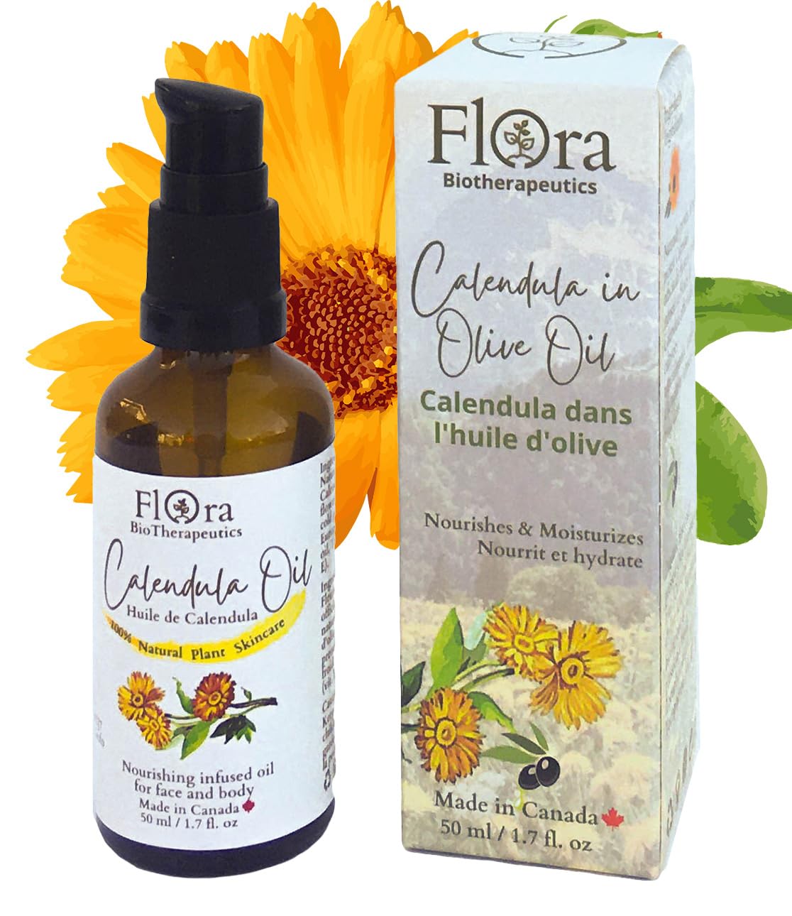 Amazon.com : FLORA Organic Calendula Double Infused in Organic