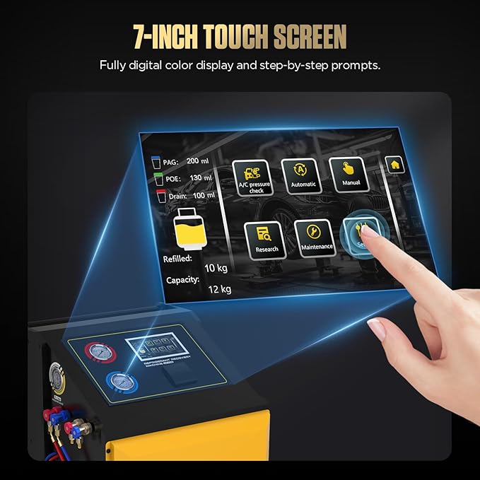 Máquina Recuperadora de Refrigerante QPKING LM708 Automática para R134a y HFO-1234yf miniatura 6