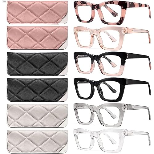 CCVOO 1.75 Style Reading Glasses for Women, Stylish Eyeglasses, Blue Light Readers for Women, Cheaters, (A1 Mix)