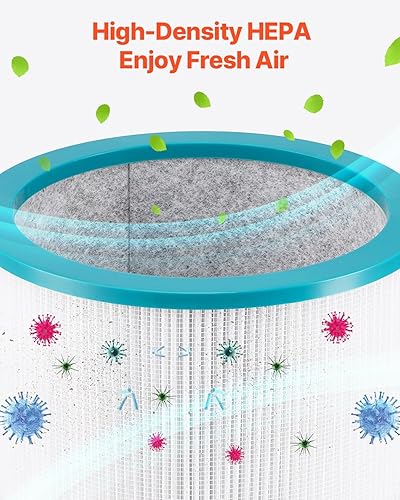 Miniatura 4 de VEVOR Ventilador de torre sin aspas, ventilador de piso de velocidad de 16.4 piess que sopla aire frío, ventiladores oscilantes de 80 de 8