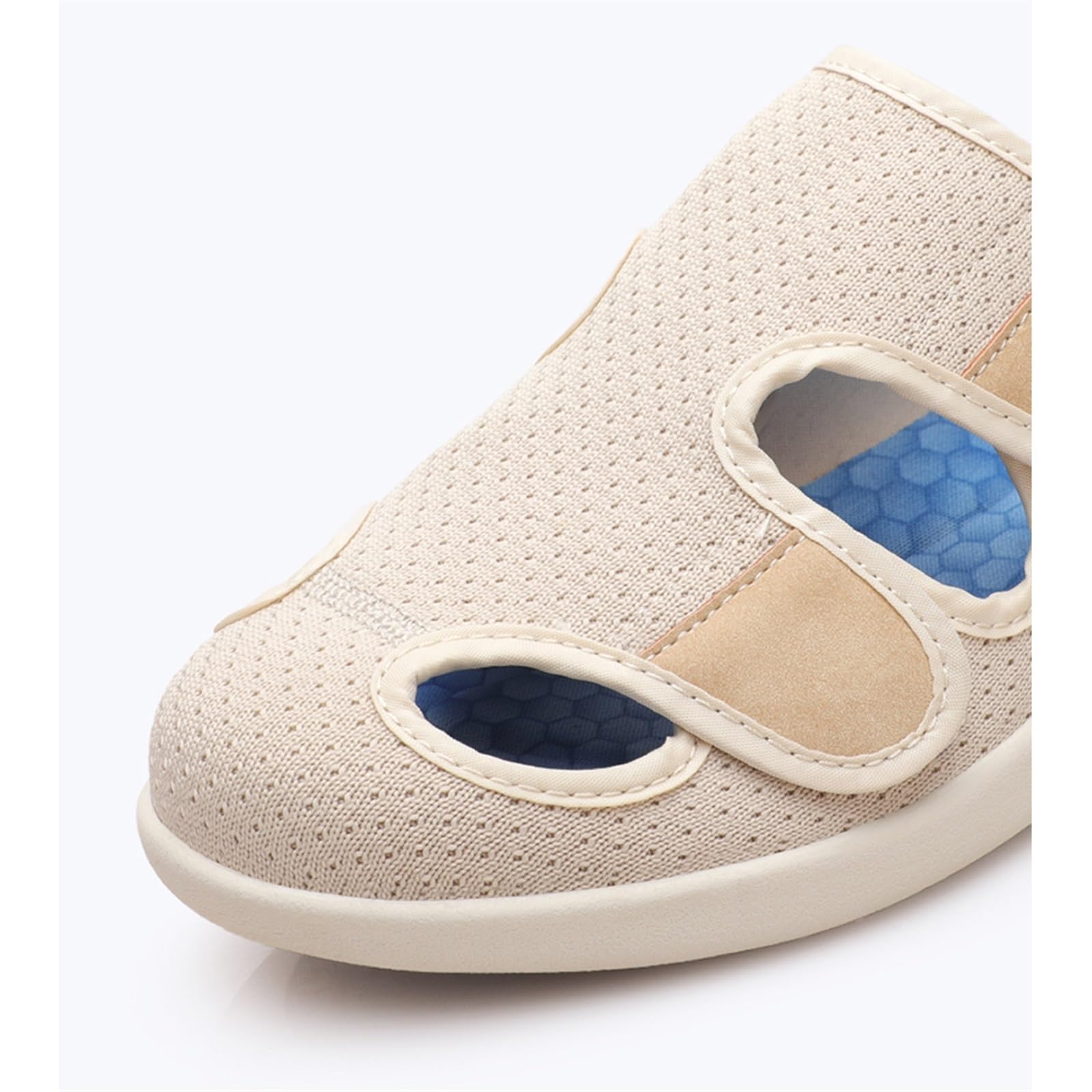 Zapatos para Diabéticos para Las Mujeres, Cierre Ajustable Ligero Transpirable, Pies Hinchados Verano Caminar Edema Zapatillas De Deporte