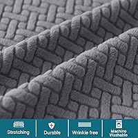 Vista 7 de HFCNMY - Fundas para taburete de bar con respaldos, paquete de 4 fundas elásticas para taburete de bar, fundas para taburete de bar de jacquard