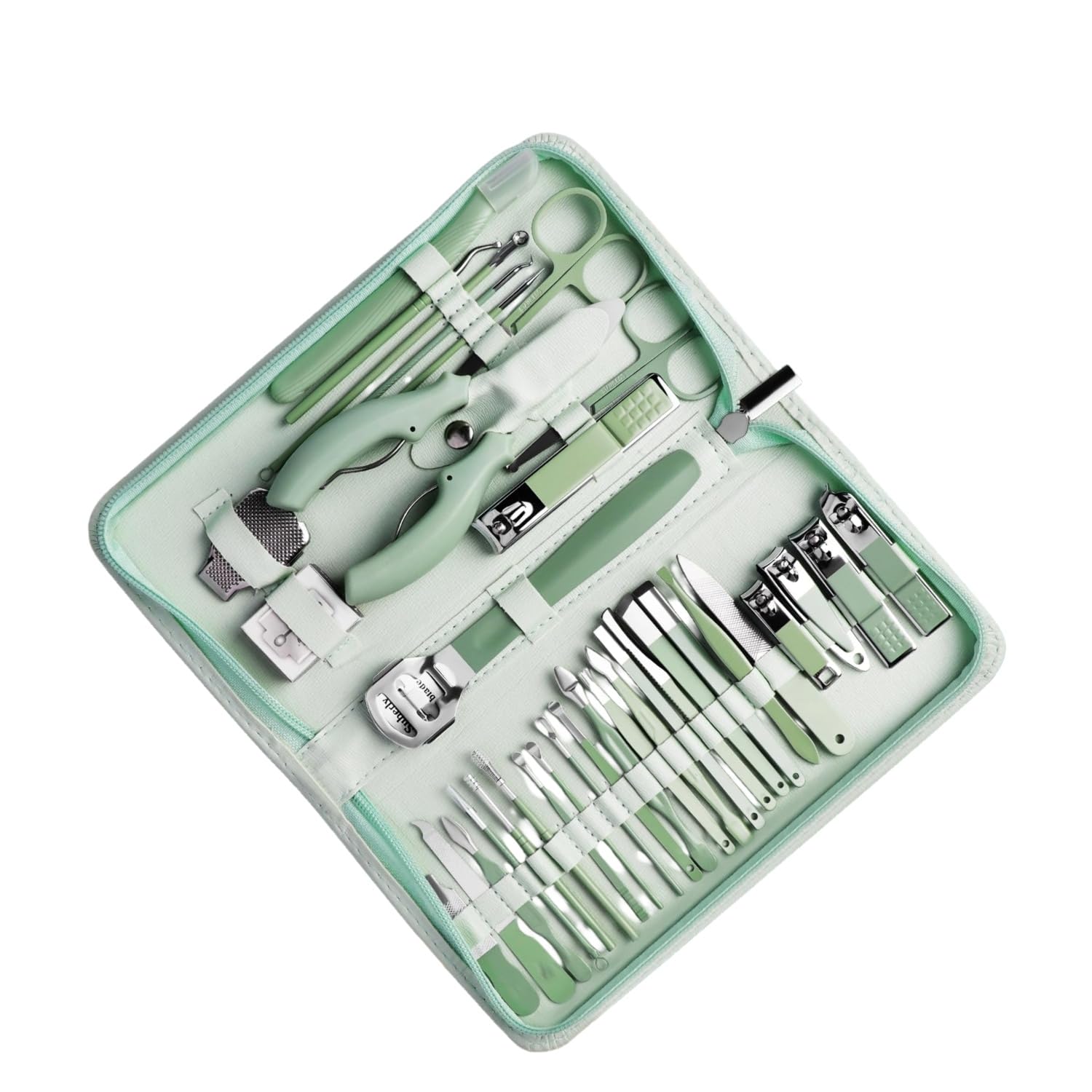 35 In 1 Grooming Kit Stainless Steel Nail Scissors Tools | Professional grooming kit including hand foot nail care tools and portable brown case. By RMR Jaihind EP-image-16