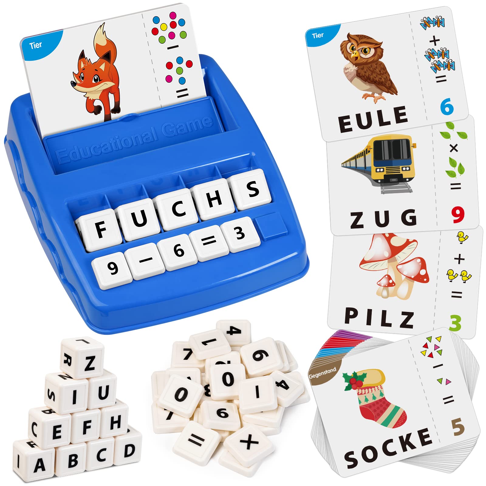 Joozmui Geschenk Mädchen 3 4 5 6 7 8 Jahre, Buchstaben Lernen Spielzeug ab 3-8 Jahre Junge Spiele ab 3-8 Jahre Geschenk Junge 3-8 Jahre kinderspielzeug ab 3-6 Jahre Geburtstagsgeschenk