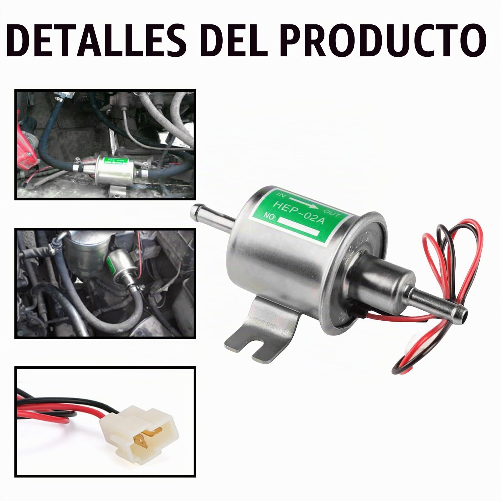Bomba de combustible eléctrica, Universal 12V HEP-02A bomba diésel, bomba de gasolina eléctrica, bomba diésel de alta presión, bomba de combustible eléctrica de baja presión, bomba de combustible para