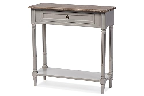 Baxton Furniture Studios Edouard French Provincial Style Distressed Two Tone
