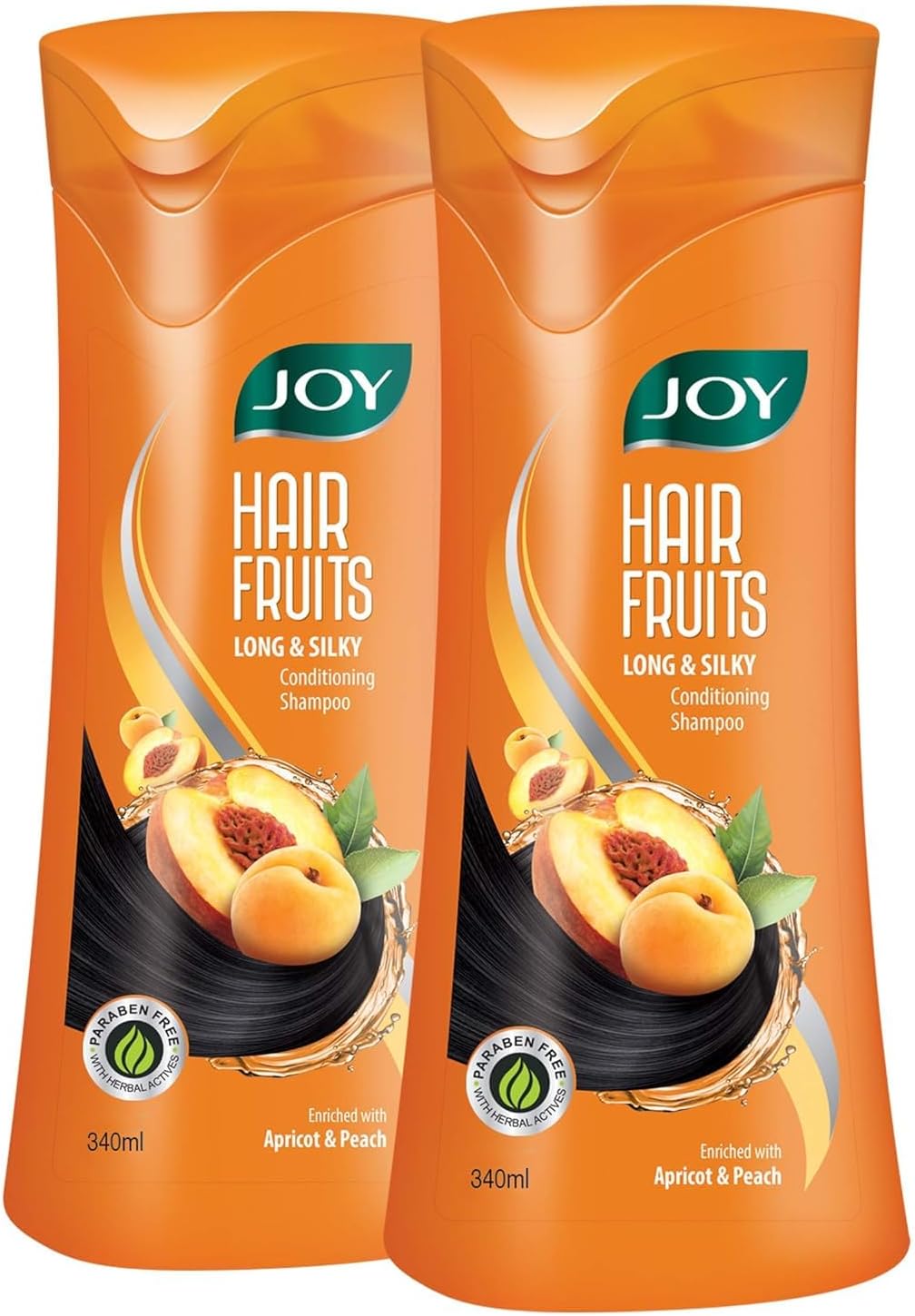 Hair Fruits Long & Silky Conditioning Shampoo Enriched with Apricot & Peach ( 2 X 340ml )