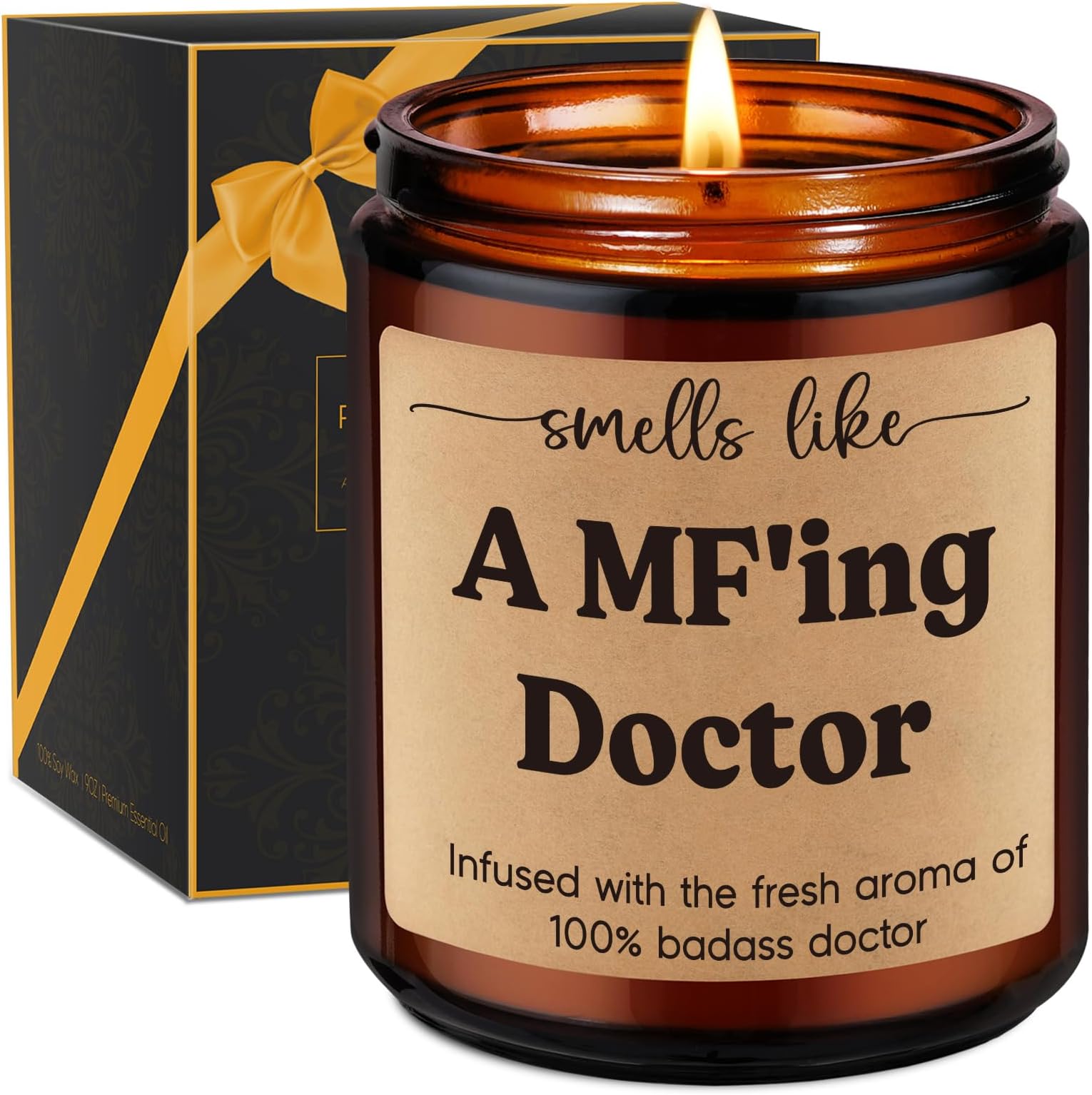 Funny Doctor Gift Candle – Medical Student Graduation Gift With Humorous Label, Soy Wax, Lavender Scent - View #9