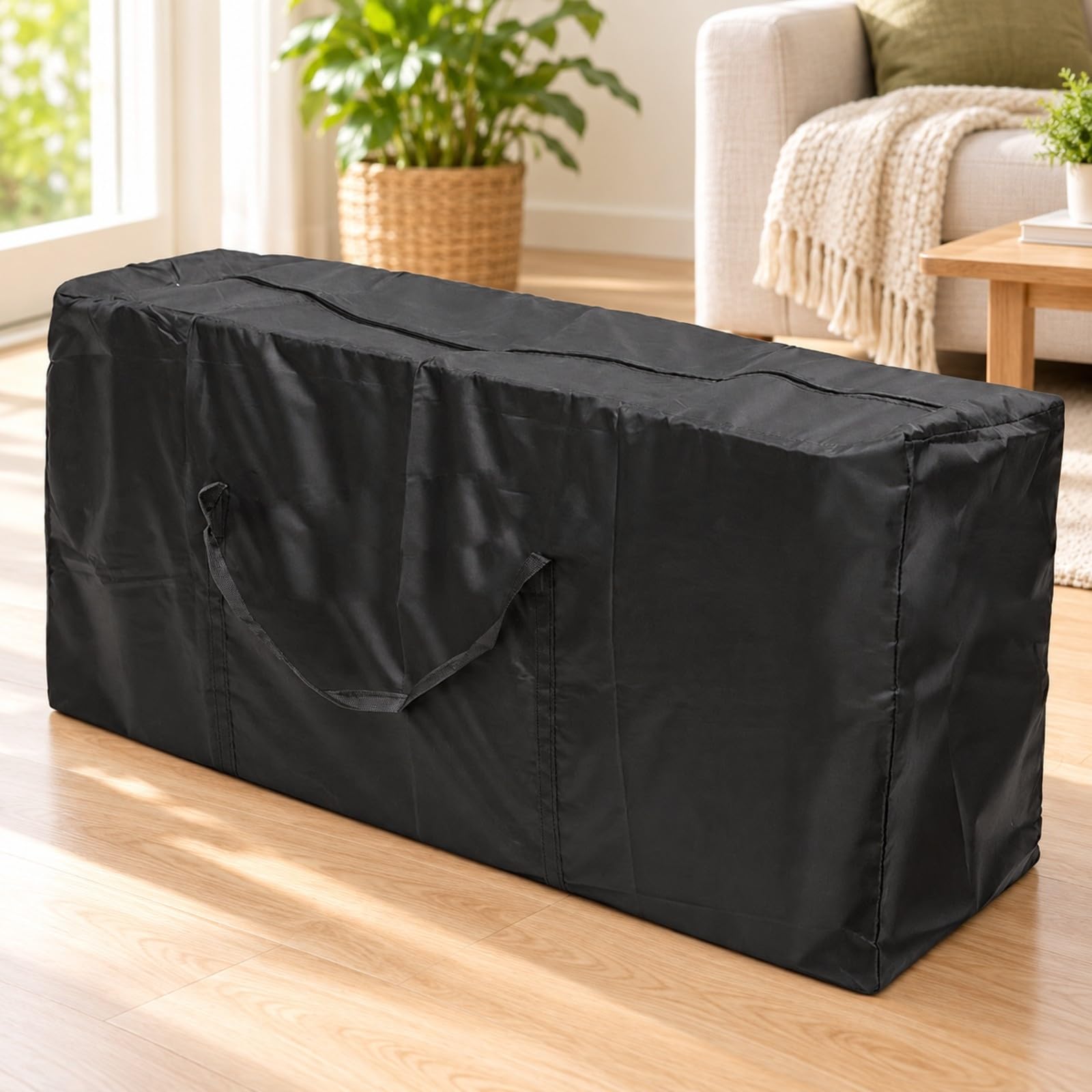 Baoblaze Bolsa Almacenamiento para Muebles Patio Espaciosa Bolsa Almacenamiento con Cremallera Gran Capacidad para Garaje, Tela Oxford 600D