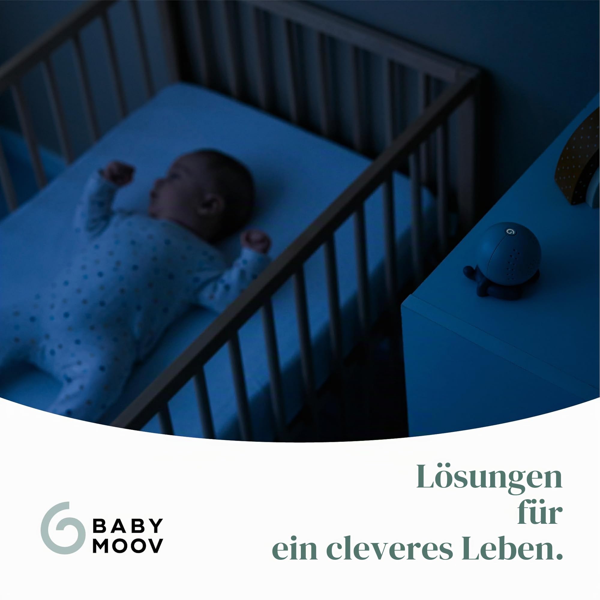 Babymoov Babyphone mit Kamera YOO ROLL - Wiederaufladbare Akkus - 10 Stunden Akkulaufzeit- 3,5' Bildschirm - Reichweite 300m - Sleep Technology - Nachtsicht
