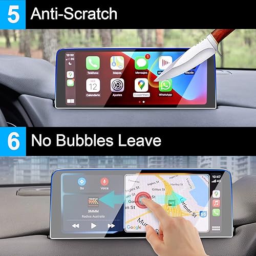 Miniatura 5 de TTCR-II Protector de pantalla compatible con Mazda CX-5 CX5 2021-2025, para Mazda CX-9 cX9 Protector de pantalla táctil 2021-2025 con 10.25 pulgadas