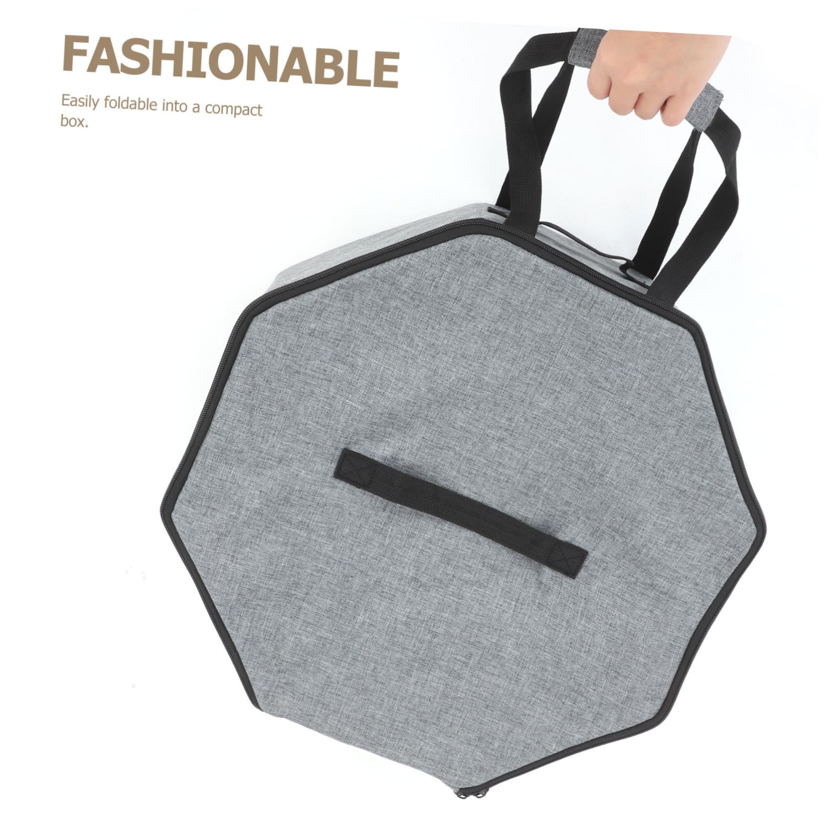 Uonlytech Grande Scatola Capacità Rotonda Pieghevole, Cappelli Cowboy