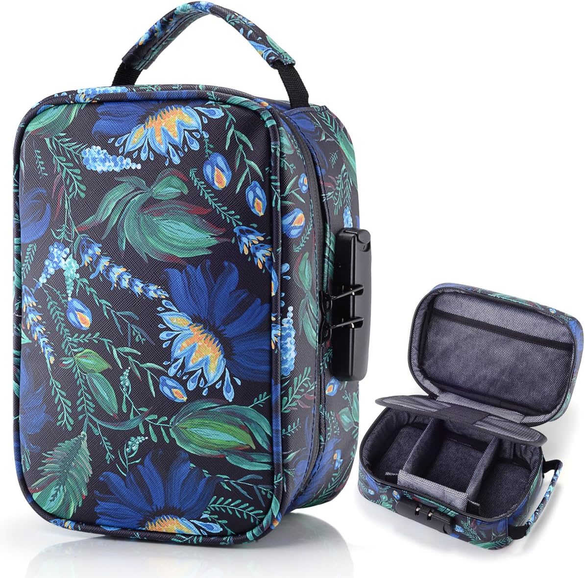 LAYAONE 防臭バッグ | 防臭スタッシュボックス コンビネーションロック付き | ポータブルトラベル収納ケース アクセサリー用