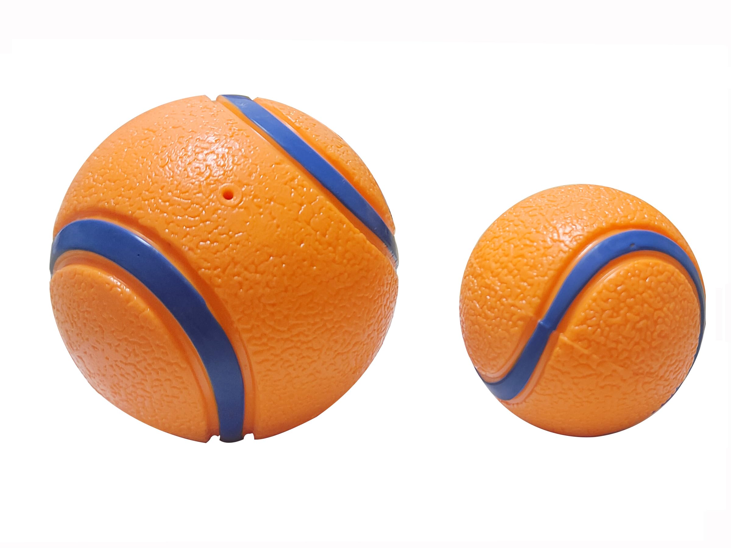 Dog Toy Ball Rubber Sound-Producing Toy Ball with a Groove Design That is Resistant to Bites Has a