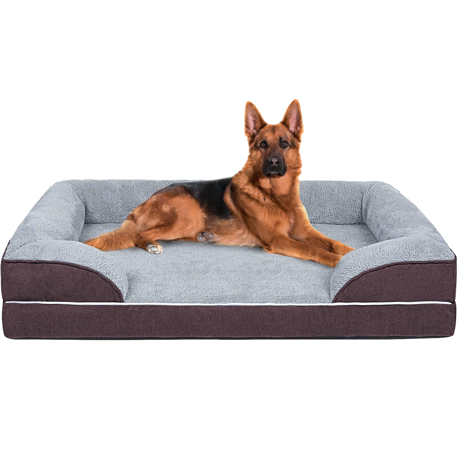 Orthopedic Dog Bed, Bolster Dog Sofa Ultra Comfy Dog Bed with