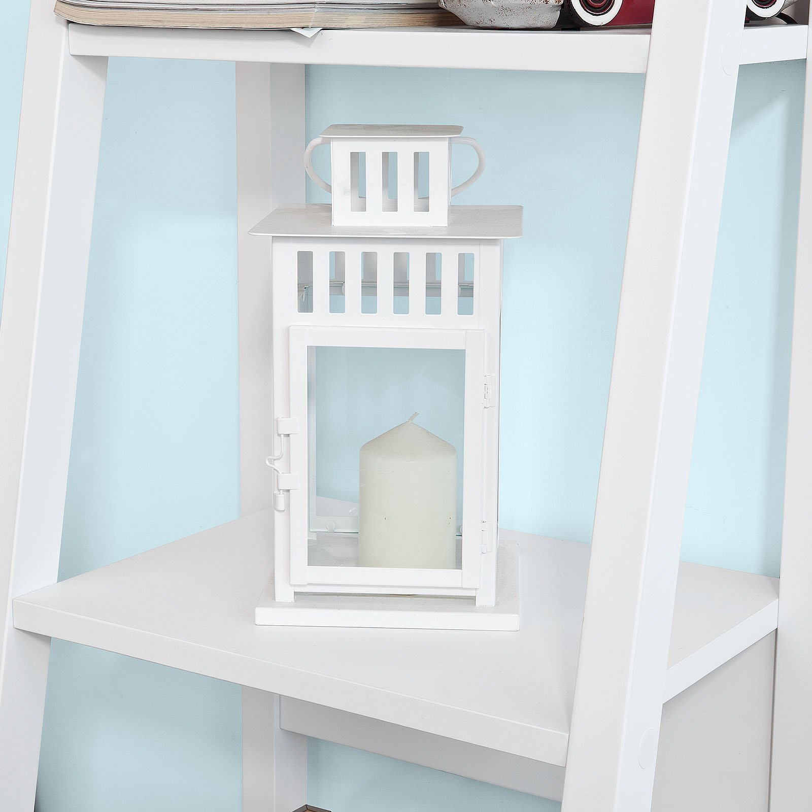 SoBuy Estantería Almacenaje de Madera Librerías para Libros de Pie con 5 Estantes Estanterias de Diseño 44 x 180 x 39 cm Blanco FRG101-W ES