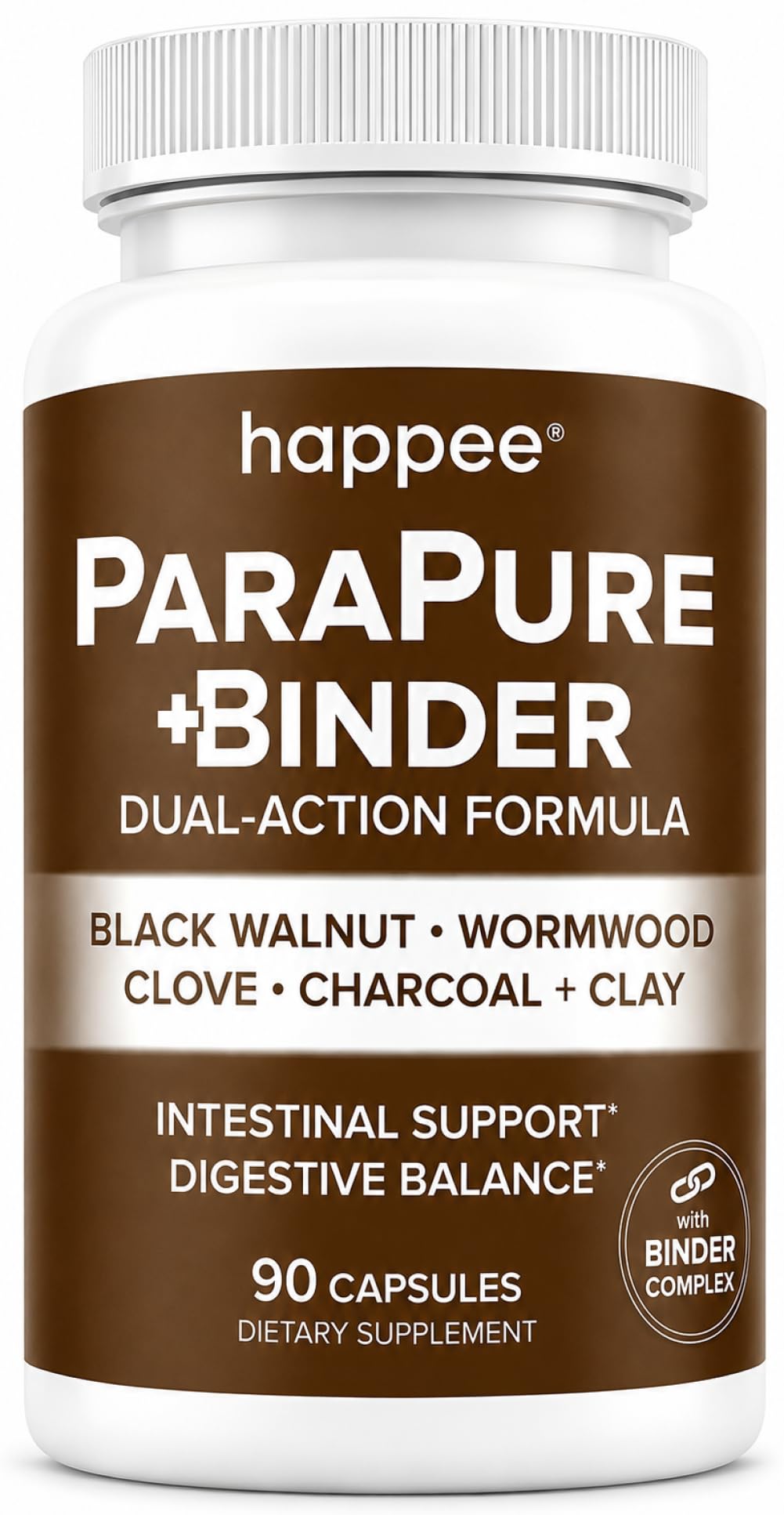 Happee Parasite Cleanse with Binder for Humans, Intestinal Health, 90 Caps