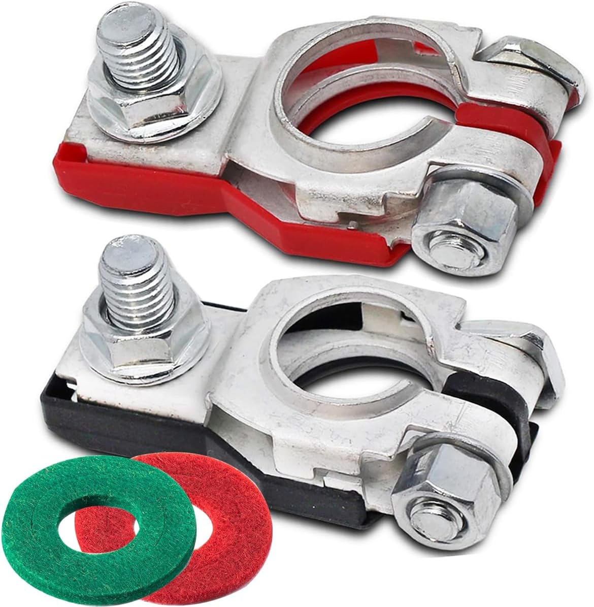 TKDMR Battery Terminals for Nissan - Positive and Negative Terminal Connectors, Plastic Cove,Copper Plate,for Nissan, Altima, Maxima, Rouge, Sentra, Murano. (COPPER PLATE for Nissan)