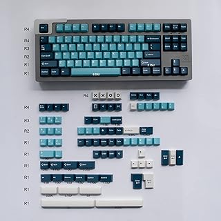 Double Shot Keycaps 169 Keys Cherry Profile Manta Keycap Set with 7u/6.25u Spacebar for ISO/ANSI Layout Cherry MX Switch Mechanical Keyboard