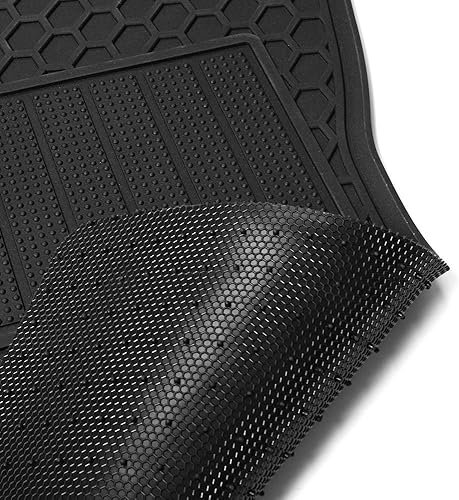 Miniatura 6 de IKON MOTORSPORTS, Alfombrillas de suelo de ajuste personalizado compatibles con Mitsubishi Lancer 2008-2017, goma de látex grisgris para todo tipo