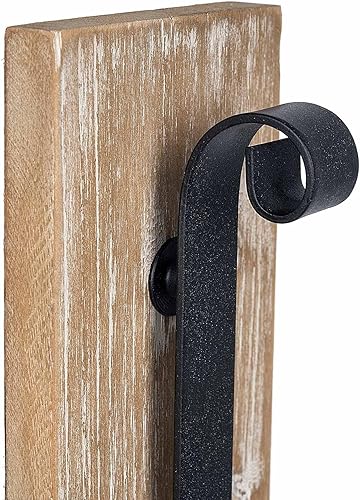 Miniatura 5 de Candelabro de pared (juego de 2) portavelas de metal y madera negro para colgar en la pared, candelabro de pared para sala de estar, baño, comedor