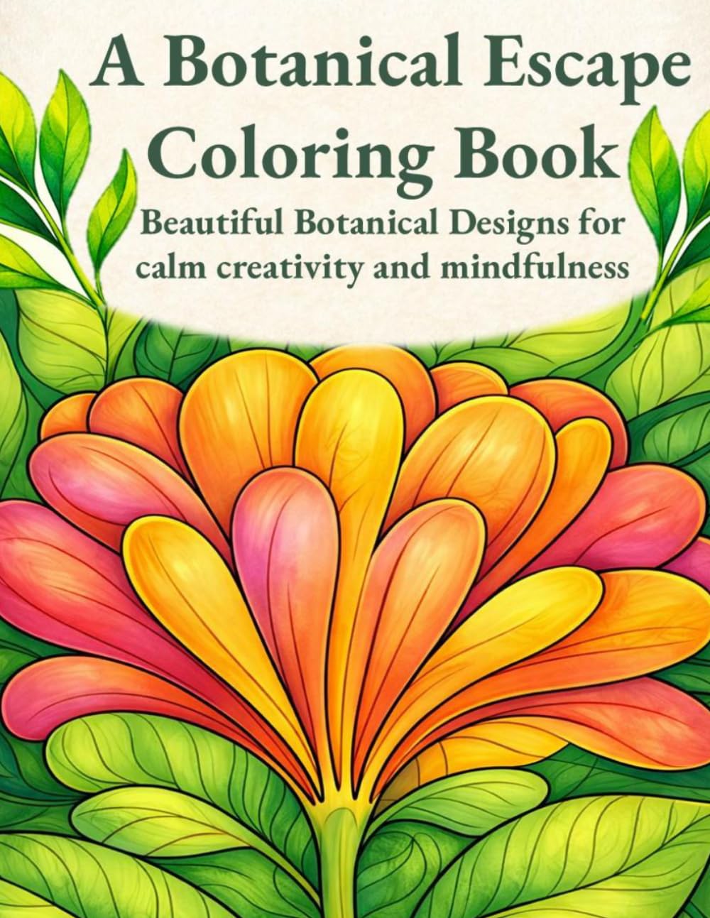 A Botanical Escape: Beautiful Botanical Designs for Calm, Creativity and Mindfulness (Escape Coloring Book)
